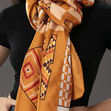 Yellow Phulkari Print Stole