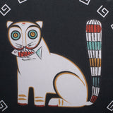 Jamini Cat Black Round Cushion