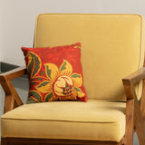 Yellow Flower Square Cushion S
