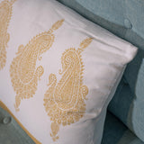 Golden Paisley Cushion L