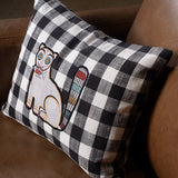 Cat w Fish Rectangle Cushion L