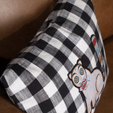 Cat w Fish Rectangle Cushion L