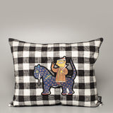 Jamini Man On Tiger Cushion L