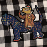 Jamini Man On Tiger Cushion L