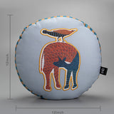 Nankushiya Blue Round Cushion