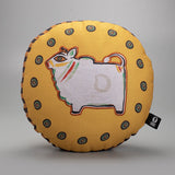 Jamini Cow Apricot Cushion