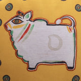 Jamini Cow Apricot Cushion