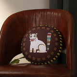 Jamini Cat Maroon Cushion