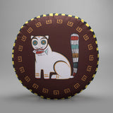 Jamini Cat Maroon Cushion