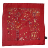 Kantha Red Pocket Square S