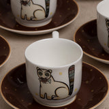 Cat With Fish Tea Set (6 Pieces)