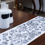 Jogen Fish Pattern 4 Seater Table Runner
