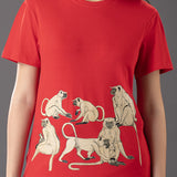 Monkeys Red Unisex T-Shirt