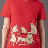 Group Of Monkeys Red T-Shirt