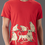 Group Of Monkeys Red T-Shirt