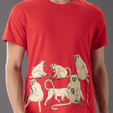 Monkeys Red Unisex T-Shirt