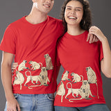Group Of Monkeys Red T-Shirt