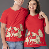 Monkeys Red Unisex T-Shirt