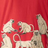 Monkeys Red Unisex T-Shirt