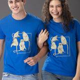 Group Of Monkeys Blue T-Shirt