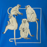 Group Of Monkeys Blue T-Shirt