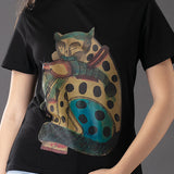 Cat Eating Prawn Unisex T-Shirt