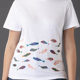 Kantha Fish White T-Shirt