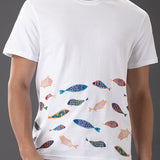 Kantha Fish White T-Shirt