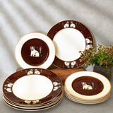 Cat With Fish Dinner Plate (Single)