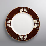 Cat With Fish Dinner Plate (Single)