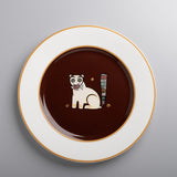 Cat With Fish Dinner Plate (Single)