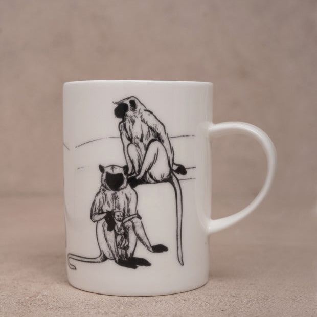 Mugs Inspired by Miniature Drawing Of A Group Of Monkeys 