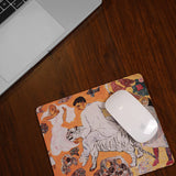 Man On White Tiger Mouse Pad