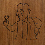 Man & Flower Wooden Notebook S
