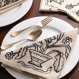 Jogen Vase Black Napkin
