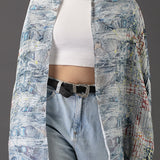 Vibrant Flowers Silk Stole L