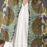 Pichwai Peacock Satin Stole M