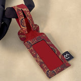 Red Pichwai Print Luggage Tag