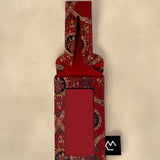 Red Pichwai Print Luggage Tag