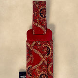 Red Pichwai Print Luggage Tag