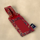 Red Pichwai Print Luggage Tag
