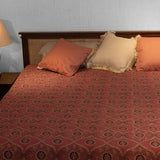 Red Kalamkari Bed Cover