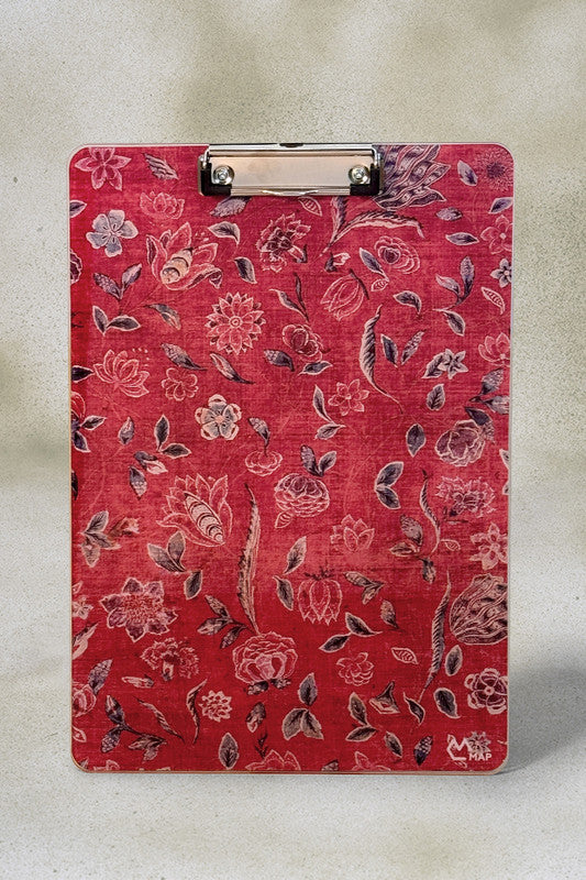Chay Red Printed Clip Board