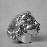 Lady Head Silver Sculpture S