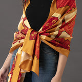 Red Gujarati Print Stole