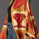 Red Gujarati Print Stole