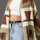 Green Ikat Print Stole