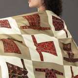 Green Ikat Print Stole