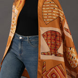 Yellow Phulkari Print Stole