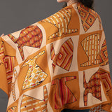 Yellow Phulkari Print Stole